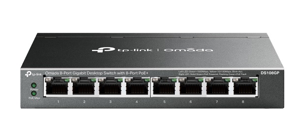 Switch không được quản lý 8 Port Poe+ Gigabit Omada TP-Link DS108GP