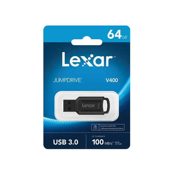 USB Lexar 64GB - Màu đen LJDV400064G-BNBNG