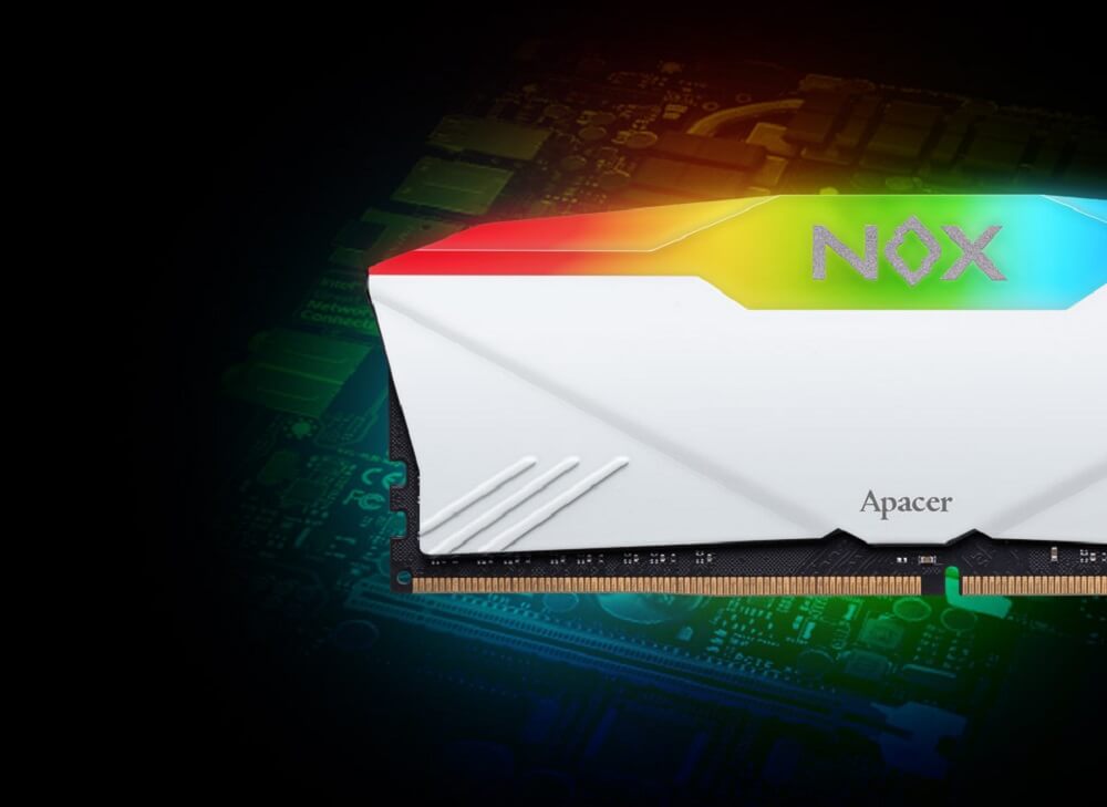 Ram Apacer NOX RGB White 16GB DDR4 3200MHz AH4U16G32C28YNWAA-1