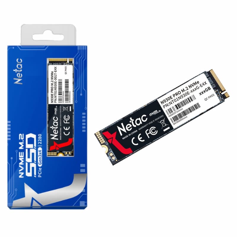 Ổ cứng SSD Netac PCIe 3 x4 M.2 2280 NVMe 256GB NT01N930E-256G-E4X