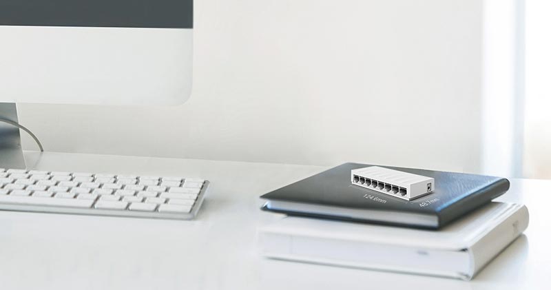 Thiết kế nhỏ gọn và không quạt của Switch 8 cổng TL-LS1008