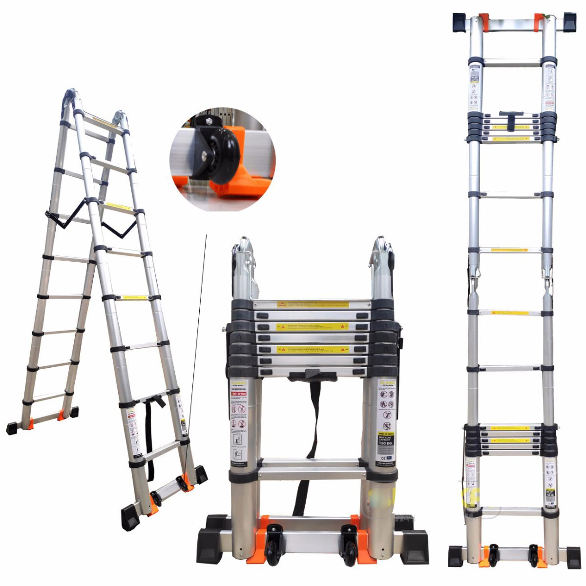 Thang nhôm rút đôi chữ A Sumika SK500D NEW - chính hãng giá tốt