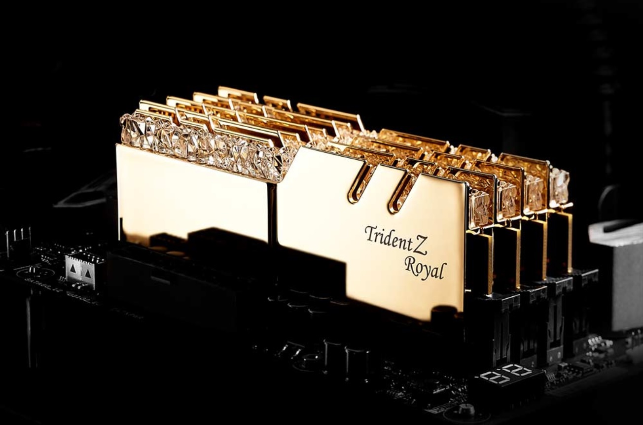 Ram PC G.SKILL Trident Z Royal Gold RGB 16GB F4-3600C18D-16GTRG