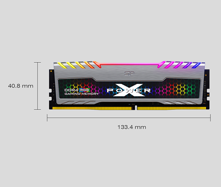 Ram Tản Nhiệt DDR4-3600, CL18, UDIMM, 8GB (SP008GXLZU360BSB)