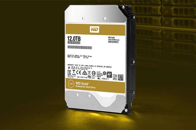 Ổ cứng WD HDD GOLD 12TB 3.5" Sata3 256MB WD121KRYZ