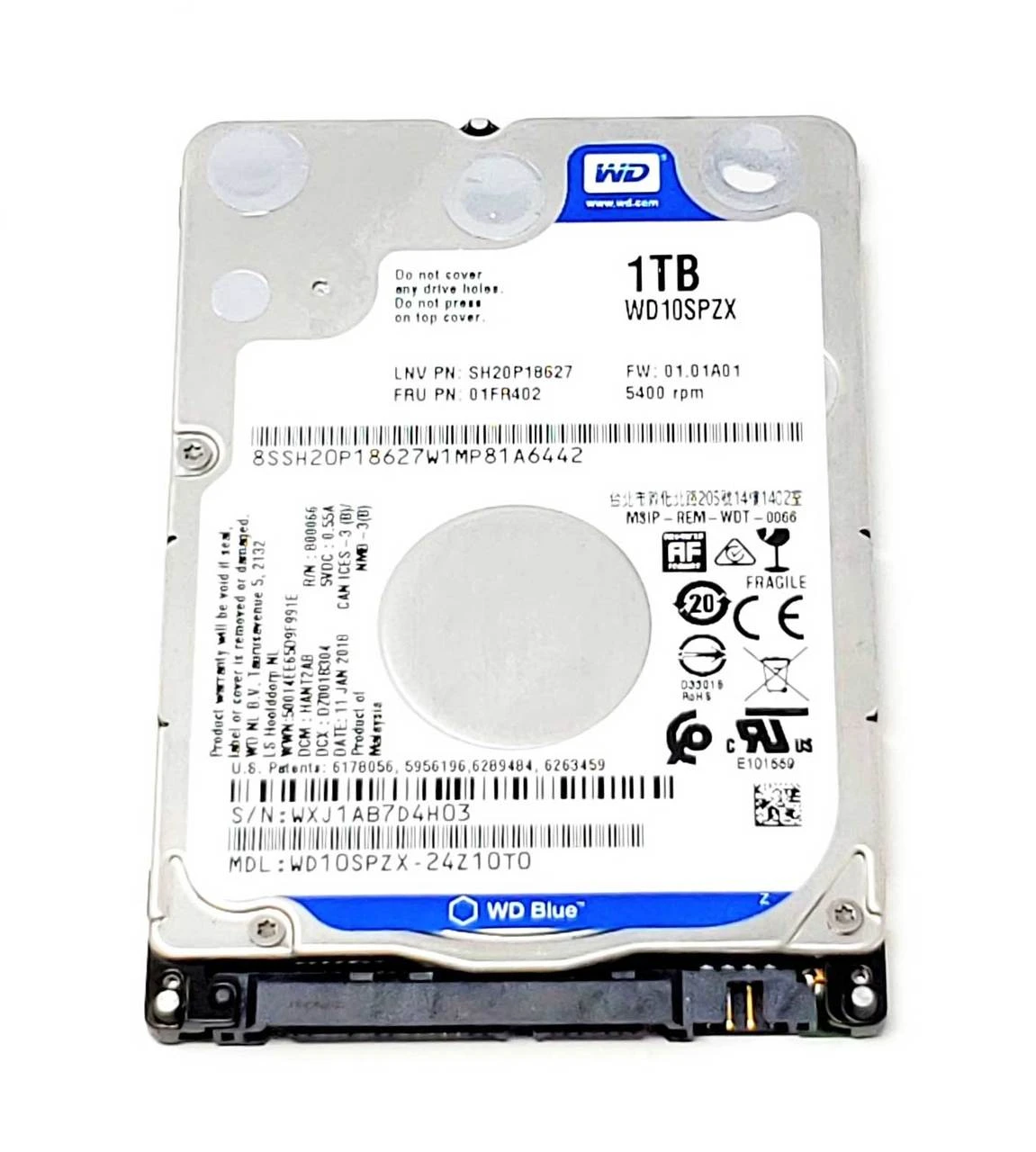 Ổ cứng WD Blue 1TB 2,5" SATA3 128MB Cache WD10SPZX