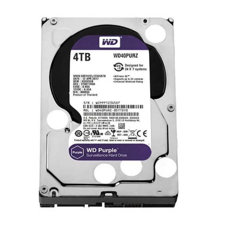 Ổ cứng WD HDD Purple 4TB 3.5" SATA 3 256MB Cache WD43PURZ