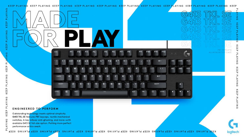KEYBOARD Logitech G413 TKL SE MECHANICAL GAMING – đen (BLACK)