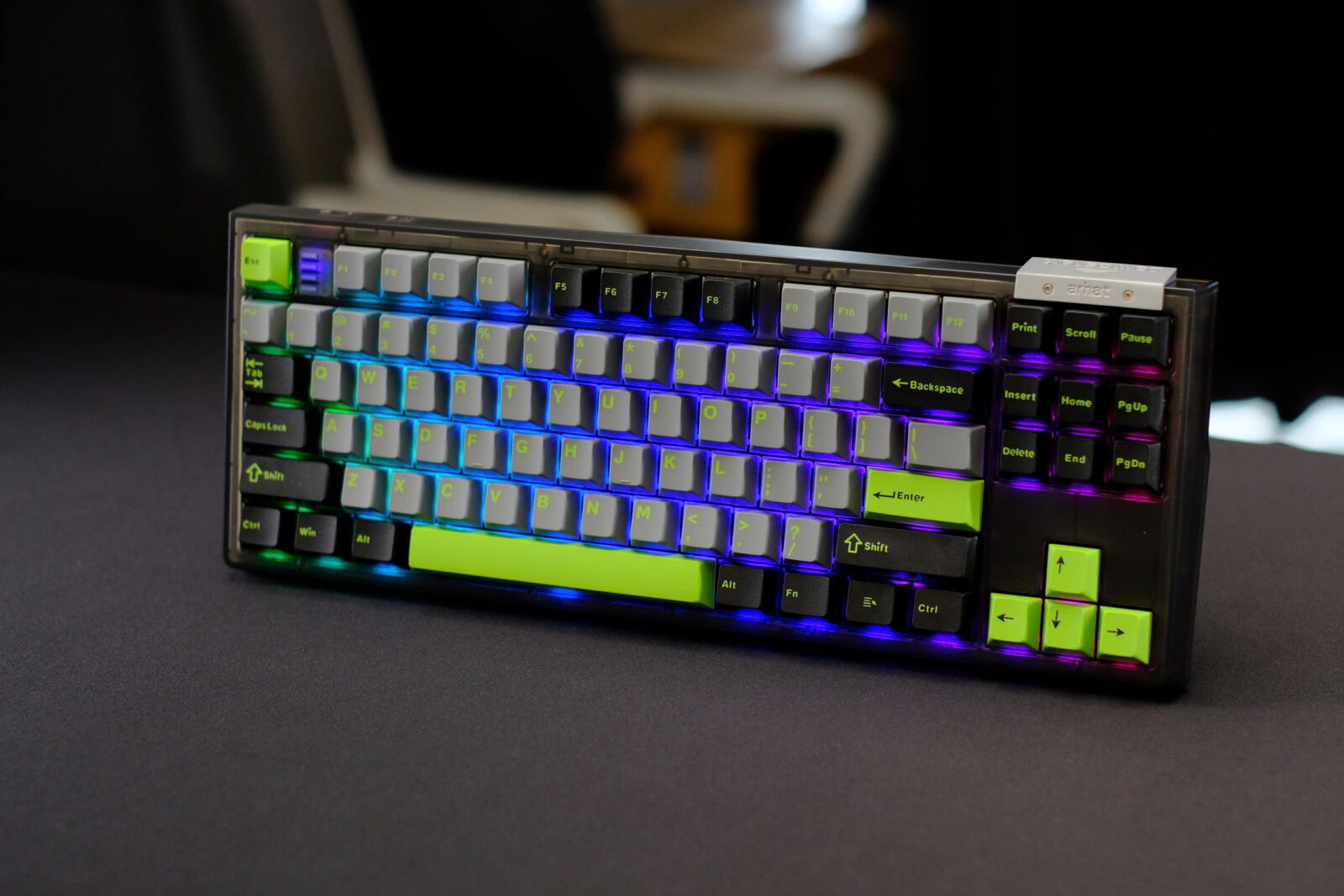 Bàn phím cơ Darmoshark TOP 87 Tri-mode RGB Black