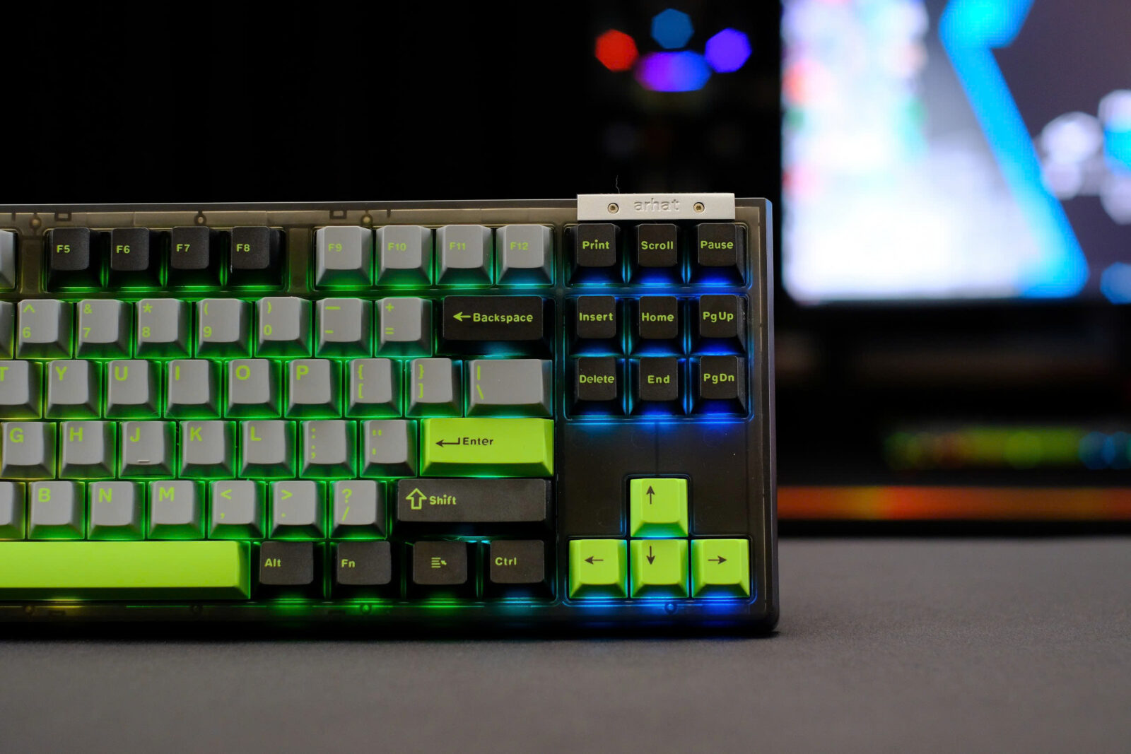 Bàn phím cơ Darmoshark TOP 87 Tri-mode RGB Black